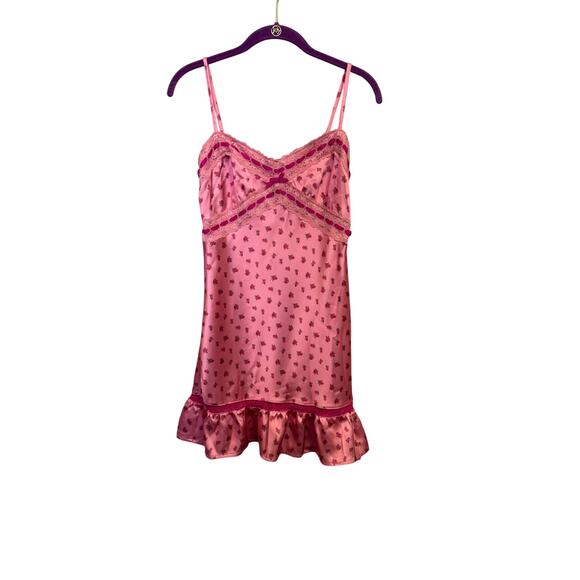Betsy Johnson x Forever 21 Dresses & Skirts - Betsy Johnson x Forever 21 Pink floral lace mini slip dress small coquette Y2K